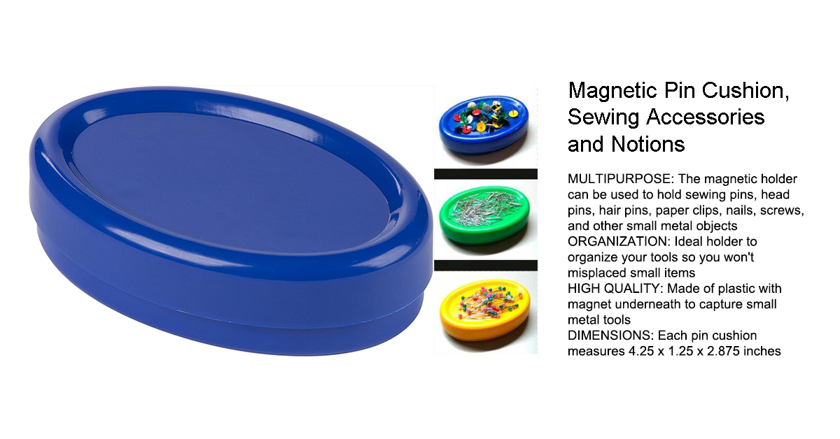 Juvale Magnetic Pin Cushion, Sewing Accessories and Notions (Blue, 2-Pack).jpg